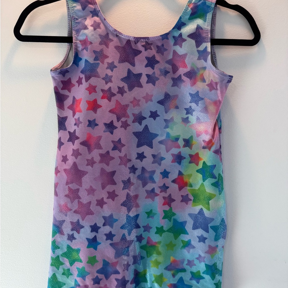 Colorful Star Patterned Gymnastics Leotard